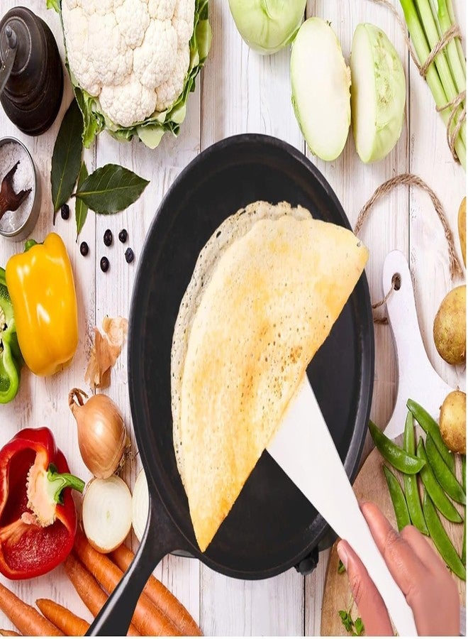 Dynore ملعقة تقليب أندرا دوسا بالتا المصنوعة من الفولاذ المقاوم للصدأ من داينور بريميوم - ملعقة مسطحة تقليدية للدوسا، والأوتام، والروتي، والباراثا - 31 سم - Image 3